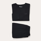 Equinox Long Sleeve Sleepwear Set — Jet Black