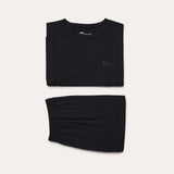 Equinox Short Sleeve Sleepwear Set — Jet Black
