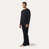 Equinox Long Sleeve Sleepwear Set — Jet Black