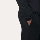 Equinox Long Sleeve Sleepwear Set — Jet Black